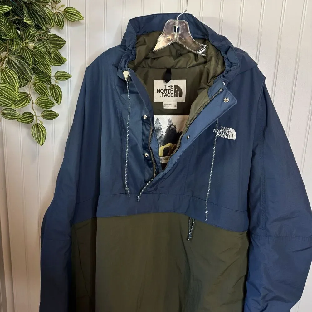 The North Face Men Sz 2XL '78 Low-Fi Hi-TEK WaterProof Windjammer Jacket Blue Gr